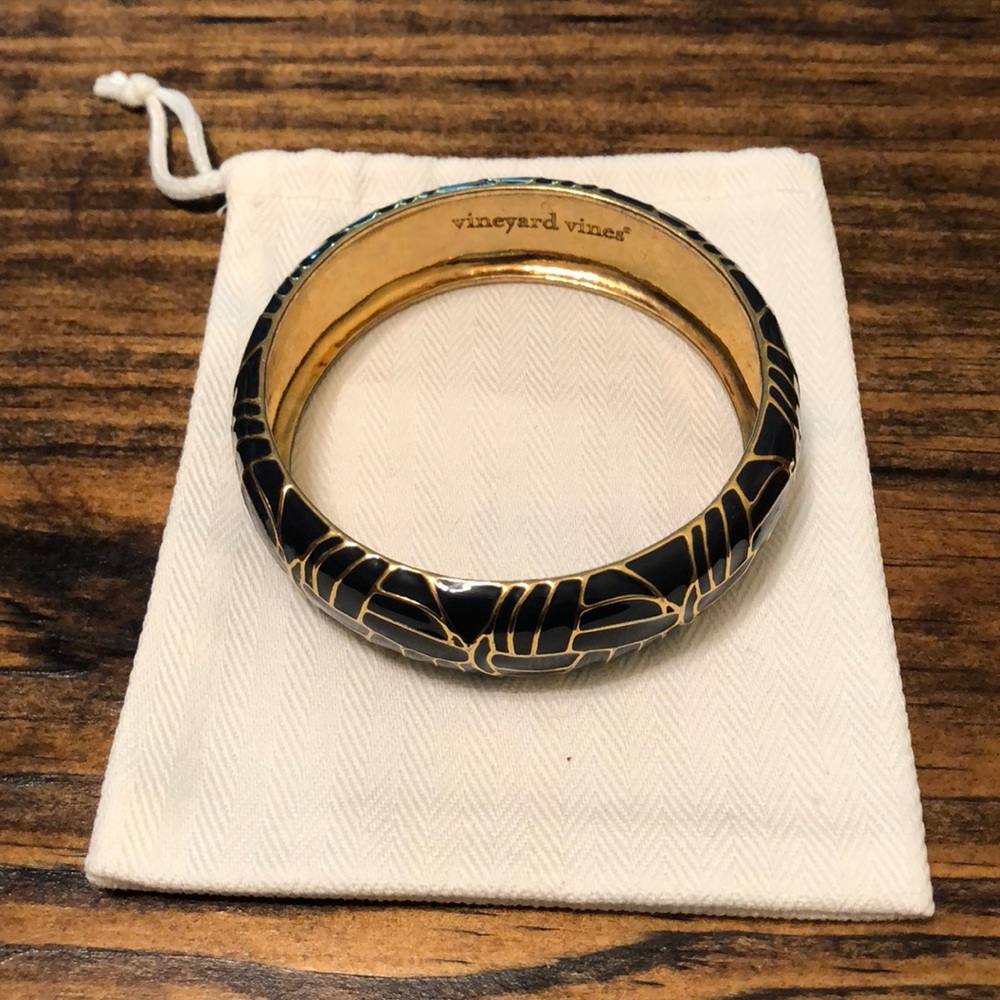 Vineyard Vines navy and gold nautical bangle